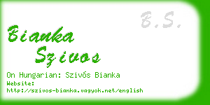 bianka szivos business card